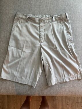 Nike Men's Light Gray Flat-Front Shorts